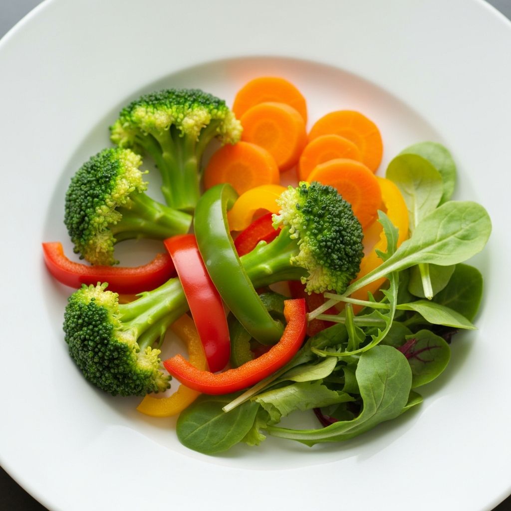Fresh vegetables on a plate